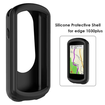 Case Kompatibel med Garmin Edge 1030 Plus GPS - Beskyttende Silikone Cover Vandtæt Silica TPU Silikone Etui - Sort