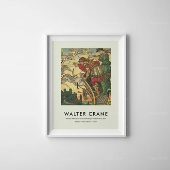 Walter Crane Udstilling Plakat Trykt Billede-Boligindretning-