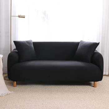 Elastisk Sofa Dækning for Stue Solid Farve Universal Gennemskåret Sofa Dækker Spandex Stretch sofabetræk 1/2/3/4 Pladser