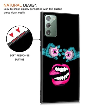 Kraniet Hånd Iøjnefaldende Art Phone Case For Samsung Note 20 Ultra 10 Lite Plus 9 8 Shell Sort TPU Cover Capa Fundas Para Coque