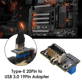 2021 PC Bundkort Stik Riser 10Gbps 19Pin TYPE-E 20pin Mandlige Udvidelsen Adapter Omformer Header Mandlige Converter