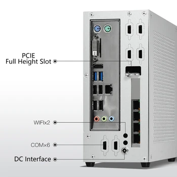 FH01 Mini-ITX Computer Sag HTPC Vært Tilfælde ITX Kabinet front 4xUSB og O-Port