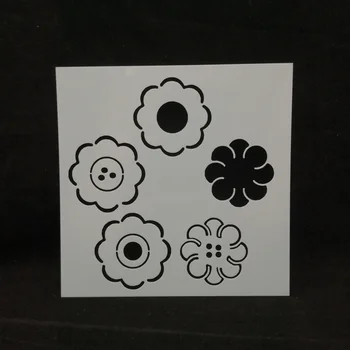 13*13 flower mønster Lagdeling Stencils til Diy scrapbog/foto album Dekorativ Prægning af farve,maling stencil,home decor