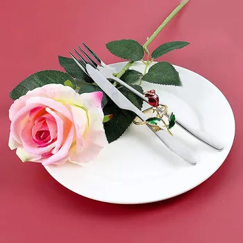 10stk Valentine servietringe Steg Blomst servietholdere Tabel Indretning til Middag bryllupsfest Hotel borddekoration
