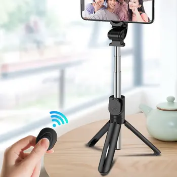 Selfie Stick Med Trådløs Udløseren Mini Stativ, der kan Forlænges Monopod med Fjernbetjening lukker Smartphone Selfie Stick Med Stativ