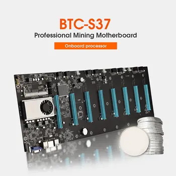 BTC-S37 Miner Bundkort CPU-Sæt 8 Video Card Slot DDR3 Hukommelse er Integreret VGA Interface Lavt Strømforbrug