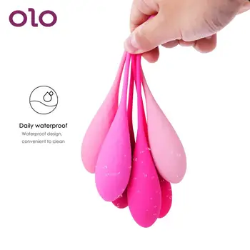 OLO 6 Stk/sæt Vagina Stramning Massageapparat Elsker Ben Wa Bolden Smart Skeden Træner Motion Silikone Kegel Bold