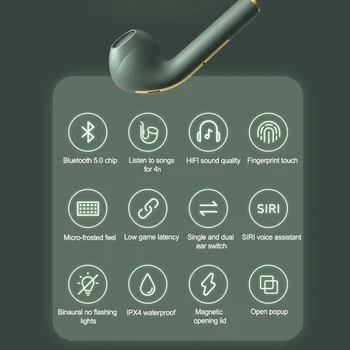 Nye TWS Bluetooth-Hovedtelefoner, Stereo Ægte Trådløse Hovedtelefoner Ørestykker I Øret Håndfri Hovedtelefoner Øre-Knopper Til Mobiltelefon