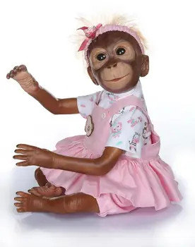 Nye 52CM håndlavet detaljeret maling Boneca macaco reborn baby Abe nyfødte dukker collectible kunst Cosplay Aber legetøj dukker gave