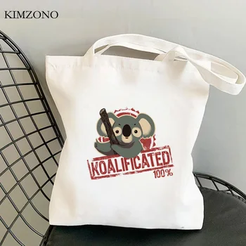 Koala shopping taske shopping genbruge taske shopper taske bolsa øko jute taske vævet brugerdefinerede