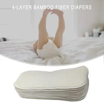 Åndbar 4-lag Bambus Fiber Vaskbare Ble Og Miljøvenlige Super Absorberende Baby Skiftende Pad