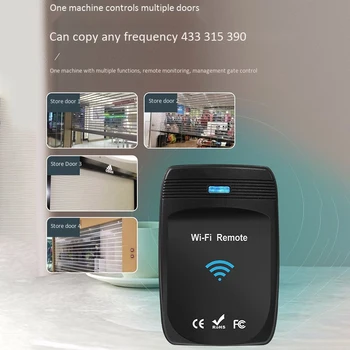 WiFi 287MHz-868MHz WiFi til RF-Converter Rullende Kode Fjernbetjeningen til garagesystemet EU Stik