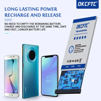 OKCFTC 6500mAh BL-53YH BL53YH Udskiftning Mobiltelefon Batteri til LG G3 400 F400K F460 F470 D830 D850 VS985 D850 D852 D855 D859