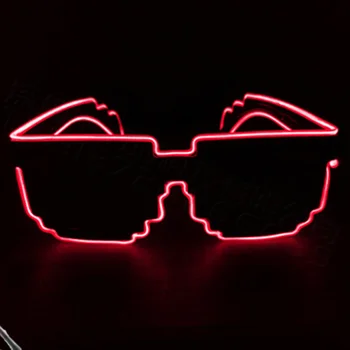 2021 LED Briller lyser Blinkende Rave bryllupsfest Brillerne Lysende Glødende Nat Viser Decors Aktiviteter Jul Levering