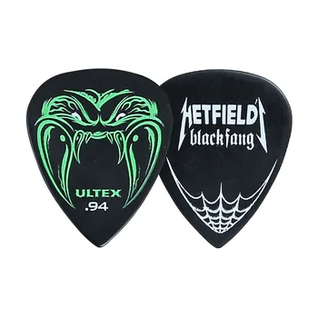 6stk Guitar Picks Dunlop James Hetfield Signatur Sort Fang Picks Plekter Mægler Lavet af Ultex materiale Guitar Dele Picks