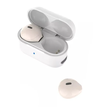 Mini Usynlige Trådløse Hovedtelefon med Mikrofon Bluetooth-5.0 Tryk på Half In-Ear Ingen Smerter Bluetooth Sovende Ørestykke