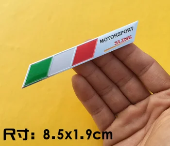 Aluminium Italien Flag Auto Body Side Kuffert Decal Sticker Logo Badge Tilbehør Til Bilen