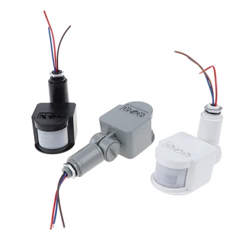 1STK 110V~265V LED Infrarød-PIR-bevægelsesføler Detektor Wall Light Switch
