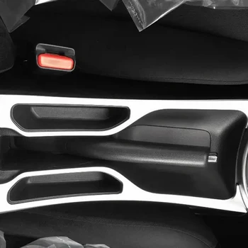 ABS Chrome Central Kontrol Gear Shift Panel Dækker kopholder Dække Trim Håndbremsen Dækning for Honda City-2019