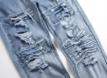 2021 Efteråret og Vinteren Ny Mænds Jeans Europa og Usa Personlighed Nostalgisk Brudt Hul Jeans Tidevandet Mandlige штаны