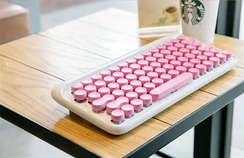 Lofree Sakura pink Dot Trådløse bluetooth-tastatur baggrundslys mekanisk Kontor tastatur Til pige
