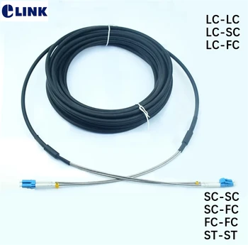 60mtr Udendørs CPRI Fiberoptiske Patch kabel multimode-SC LC FC ST 2 kerner drop patch kabel-Singlemode FTTH FTTA jumper ELINK