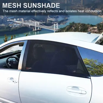 2stk Bil Sol Skygge Side Vindue Parasol Dække UV-Beskyttelse Perspektiv Mesh Universal Bil Tilbehør Vinduer Kan Være Åbne
