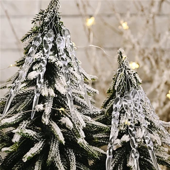 10Pc 13cm Jul Simulation Is Xmas Tree Hængende Ornament Falske Icicle Vinter Party Jul nytår Dekoration af Forbrugsstoffer