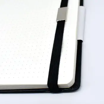Notebook Bullet Stiplede Tidende Papir A5 Læder Hardcover 160 Sider, Elfenben, Hvid, Papir, 100 GSM-Notebook håndlavet Dagbog Note Pad