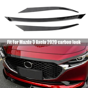 Front Hætte Motor Dæksel Trim For Mazda 3 M3 Axela 2020 Fejl Skjolde Bil Styling ABS Pailletter Mærkat kulfiber look