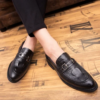 Forår og efterår herresko af høj kvalitet business banket formelle sko komfortabel mode åndbar blokeringsfri Lefu shoes37-44