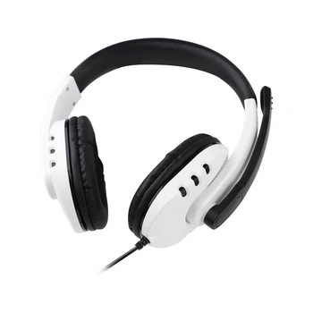 Wired Headset for PS5 PS4 Stereo Gaming Hovedtelefoner med Mikrofon til at Skifte PC, IOS Gamere Smart Phone