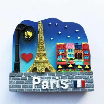 BABELEMI Paris France Eiffel tower 3D-køleskabsmagneter Rejse Souvenirs med Hjem Dekoration Køleskab Magnet magnesy na lodowke