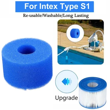 Egnet til Intex Type H/S1/En Vaskbar Genanvendelige Swimmingpool Filter Skum Svamp Filter Svampe Tilbehør
