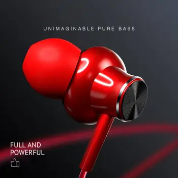 3,5 mm/Type-C Øretelefoner Noise Reduction In-ear Universal Kablede HiFi Surround Sound Hovedtelefoner Sport Headset til Mobiltelefon