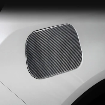 For Cadillac XT4 2018 2019 Ægte Carbon Fiber Olie Tank Cap Dekorative Sticker Gas brændstoftankdæksel Trim Bil Tilbehør