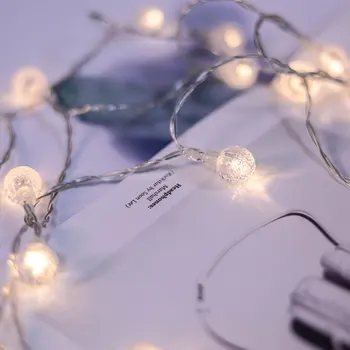 LED String lys med bubble ball Ferie belysning Fe Garland Batteri Indendørs Til Jul Wedding Party Decors