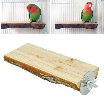 Naturlig Træ-Papegøje Aborre for Fugl Bure Nymfeparakit Parakit Conure Tilbehør