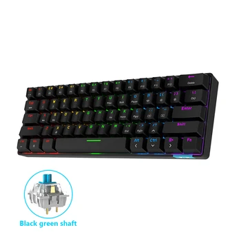 5.0 Trådløse Mekanisk Tastatur Type-C Gaming Tastatur Gateron Skifte RGB 63 Nøgler Brun Sort Skifte Hot Plug-Baggrundsbelyst
