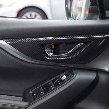 Carbon Fiber Bil Indvendige dørhåndtag Frame Cover Trim Mærkat for Subaru Crosstrek XV SUV 2018 2019 2020 Tilbehør