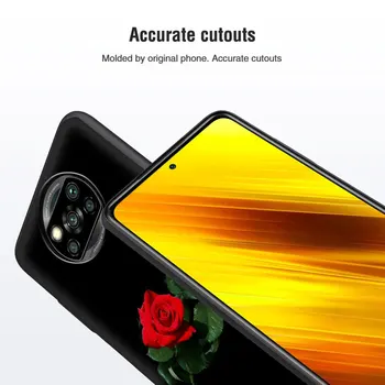 Lyse Røde Roser Blomst Tilfældet For Xiaomi Mi 11 Poco X3 NFC Note 10 10T 9T CC9 9 A2 Lite 8 9SE 10s Sort Blød Telefon Shell Dækker