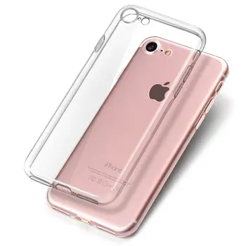 Klart Phone Case For iPhone 7 Tilfælde iPhone XR Tilfælde Silicium Soft Cover Til iPhone 12 mini-11 Pro XS Max X 8 7 6 s Plus 5 5s