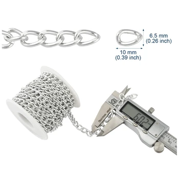 1 Rulle, 5m Aluminium Snoet Bremse Kæder til DIY-Halskæder-Armbånd-Materialer til smykkefremstilling Resultater Håndlavede materialer