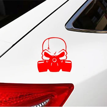 CS-10074# Kraniet i respirator sjove vinyl bil mærkat reflekterende vandtæt bil decal klistermærker på bil, lastbil kofanger