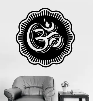 Aftagelig Home Decor Wall Stickers Mandala Buddha Relaxtation Yoga Meditation Decal Vinyl vægoverføringsbilleder CW-14