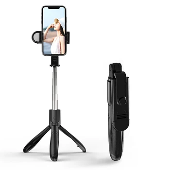 Monopod Selfie Stick Zoom Bluetooth-Stativ Med Trådløs Fjernbetjening 360 Rotation Sammenklappelig til iPhone og Android-Mobiltelefon, Universal