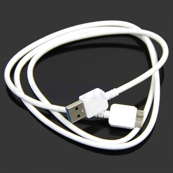 Note 3 III N9000 S5 Micro USB 3.0 Hvid Data Oplader Kabel NY