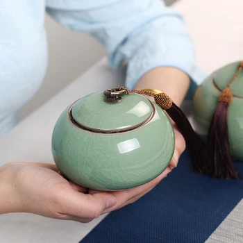 Keramiske te box Tørret frugt opbevaring dåser med Forseglet flaske Te Tilbehør Pu ' Tieguanyin samling gaveæske