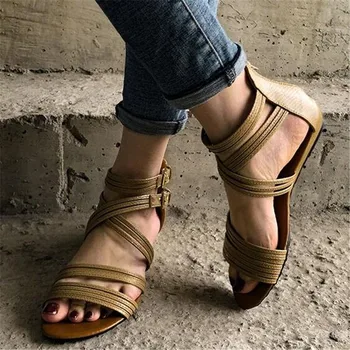 Hjemme i stor størrelse kvinders sandaler nye mode Romersk dame sko afslappet og komfortabel platform sandaler kvinder dias stranden sko