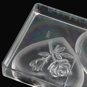 Nyt Produkt Hjertet med Rose Formede Slik Forme PC Jelly Mould Plast Bageplade DIY 3D Polycarbonat Chokolade Skimmel